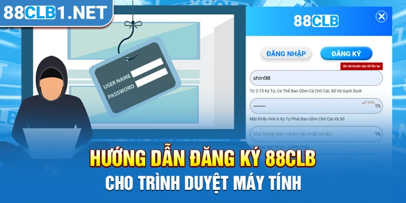 Hướng dẫn đăng ký 88CLB cho trình duyệt máy tính